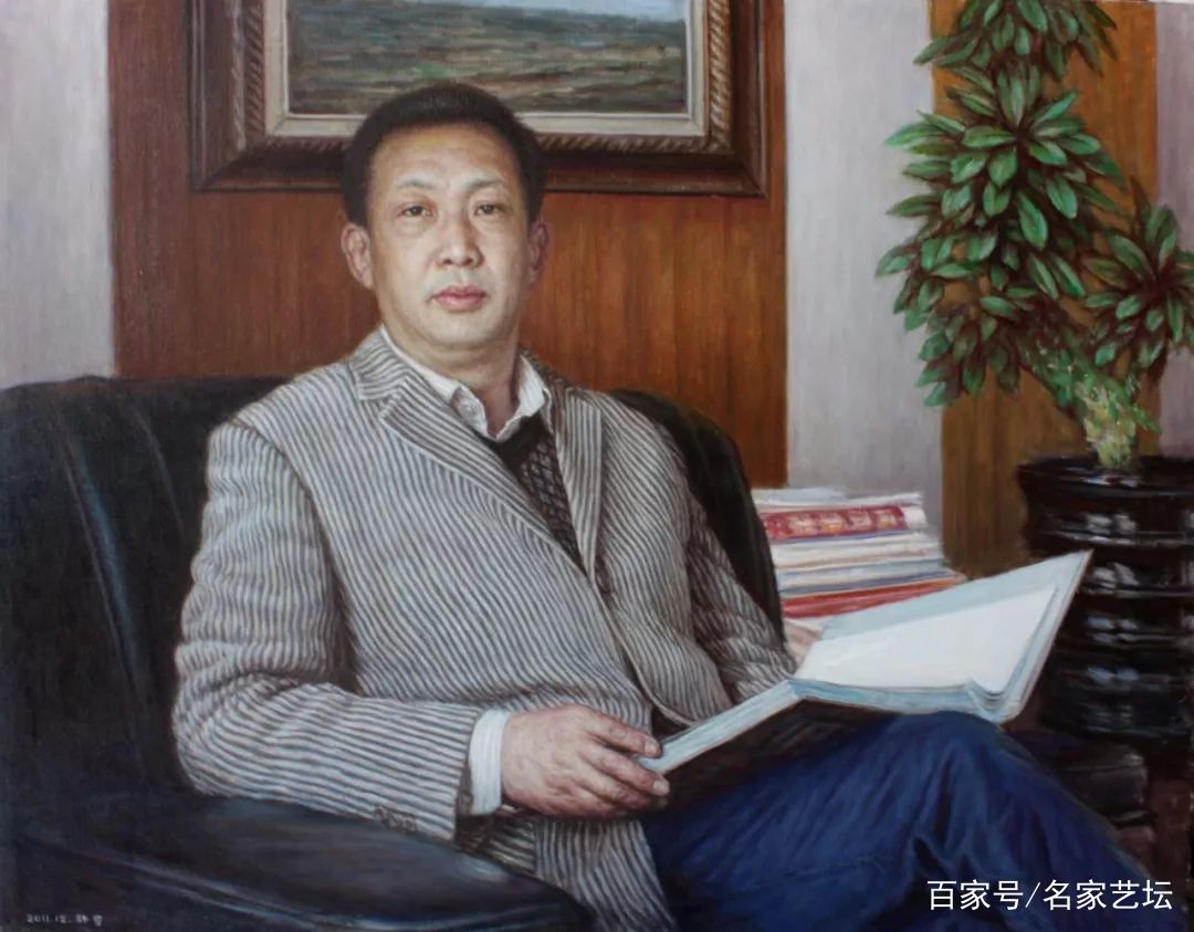 《企业家-俞树荣总经理 油画 110cmx90cm《山神 油画 100cmx100