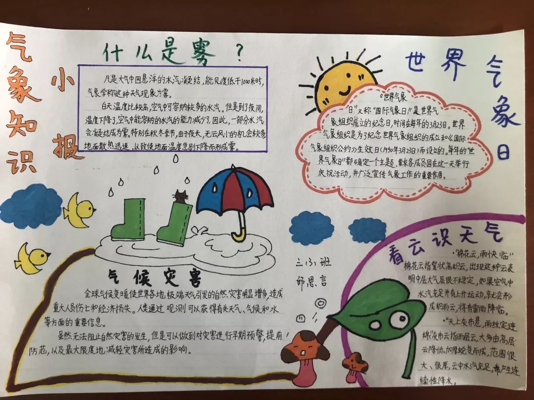 活动掠影关注气象畅想未来2018乐业小学校园科技节之气象手抄报儿童