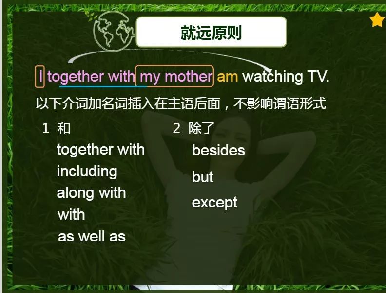 提到"together with"等词组表示"和"的意思