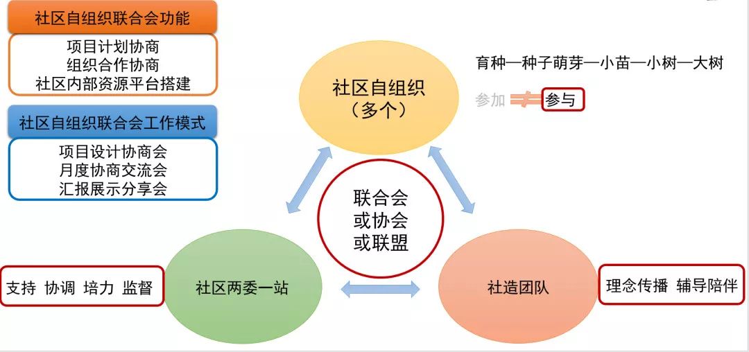 造枢纽型团队做陪伴式培力的引导工作,培养社区社会组织的意识和能力