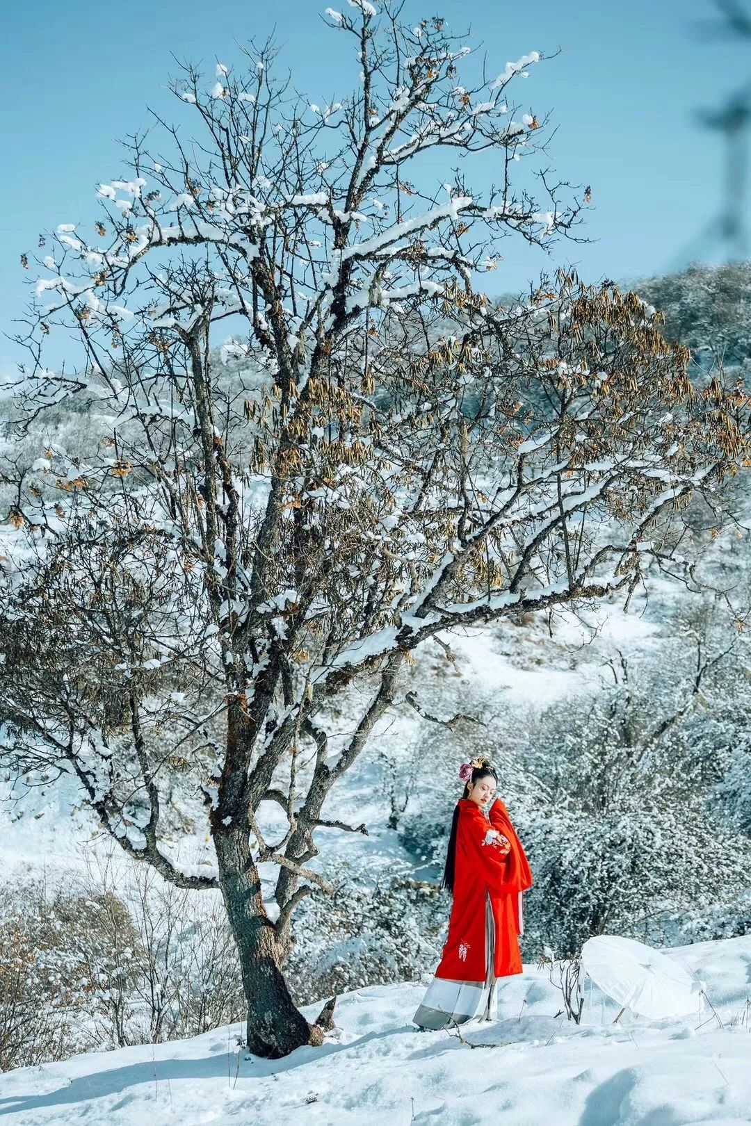 美女雪景图,2018海螺沟最美雪景写真照来啦!