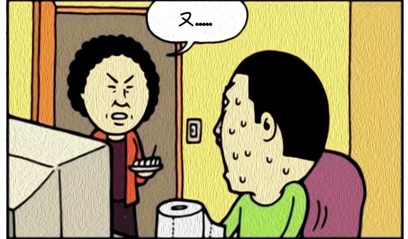 恶搞漫画:进屋不敲门的妈妈