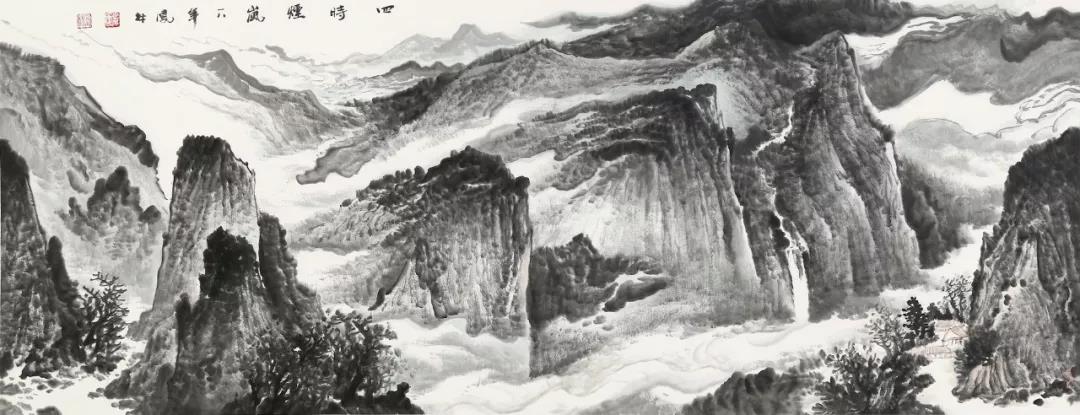 当代著名山水画画家刘凤林山水画欣赏