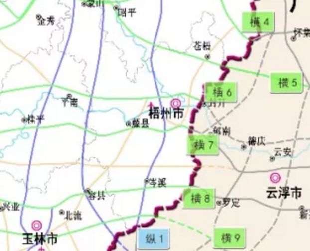 到规划期末,广西将形成 "环广西高速公路"和内部城市节点环线