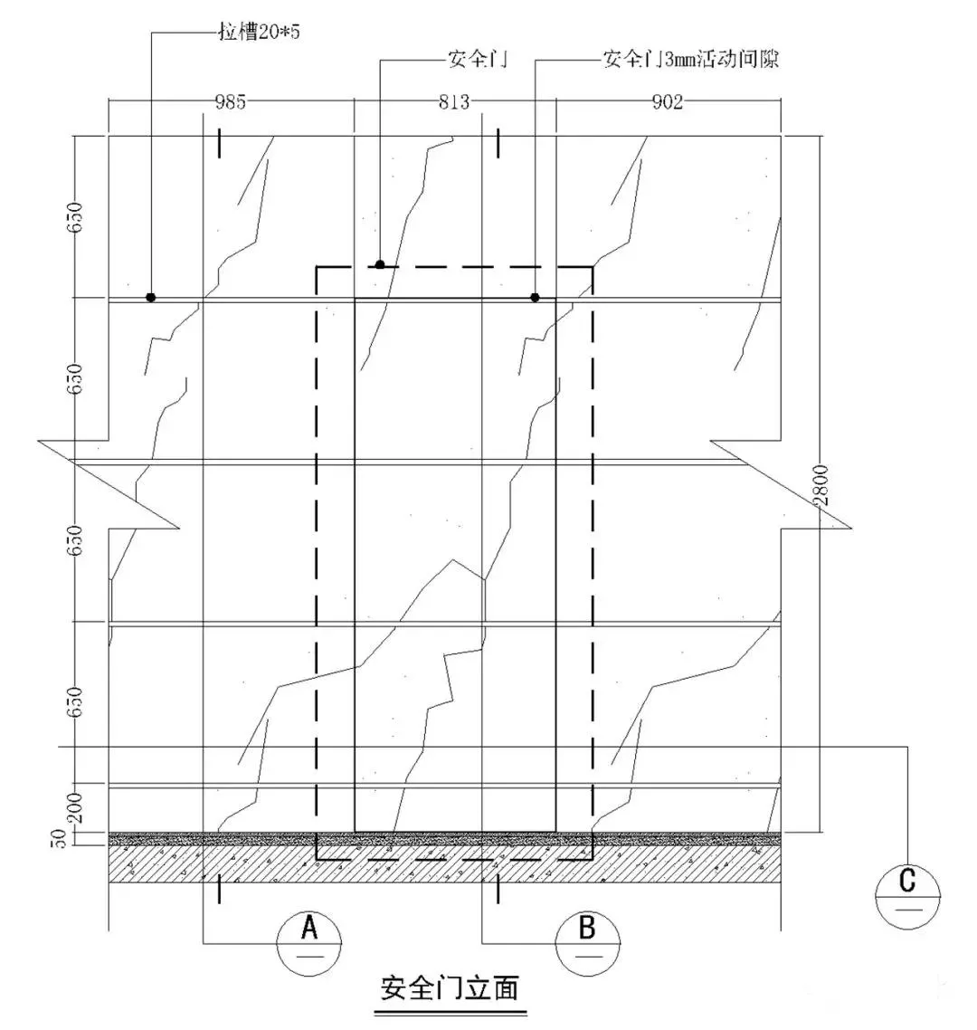 一文看懂石材暗门的构造做法