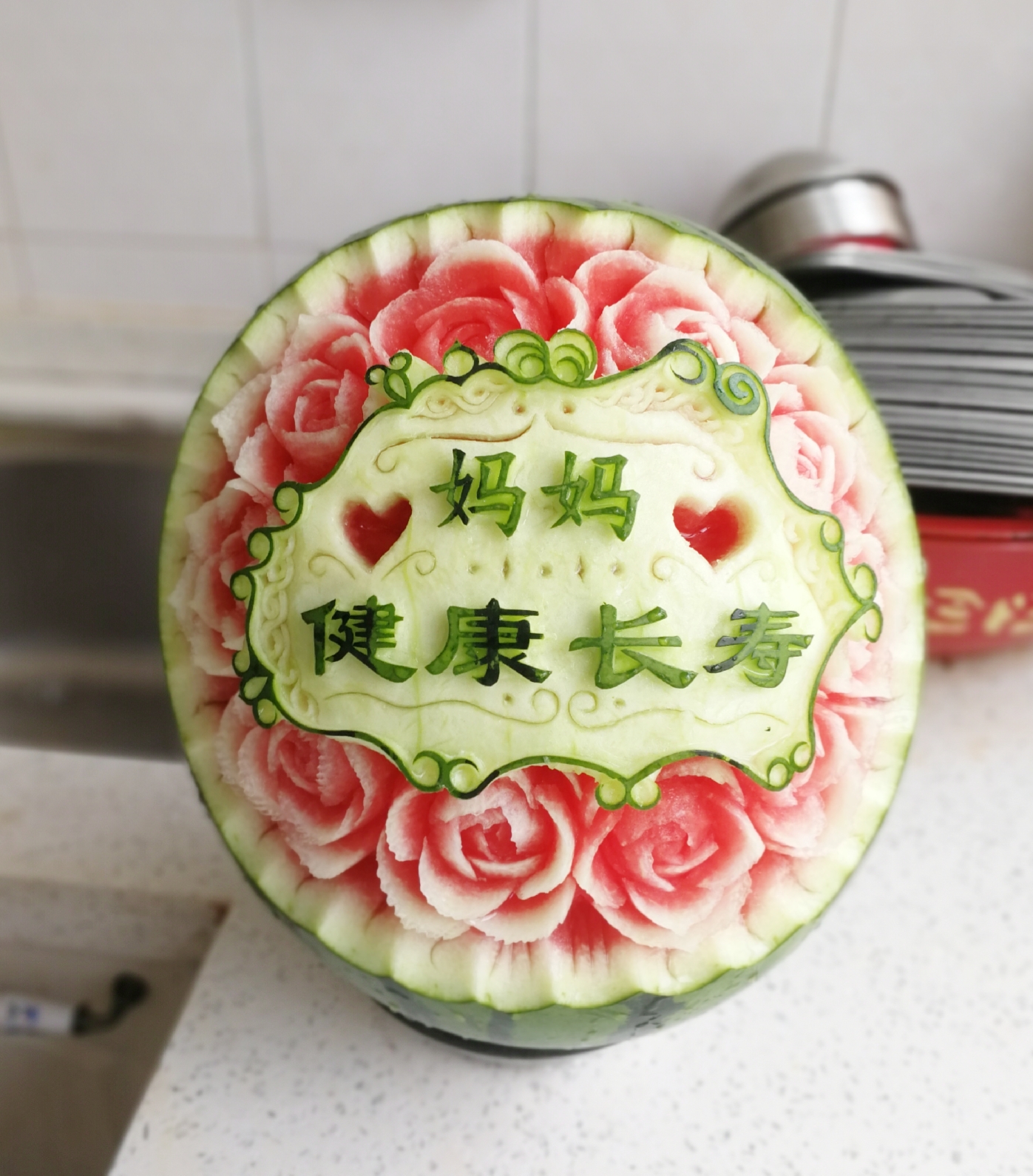ItalyPaul - Art In Fruit & Vegetable Carving Lessons: 用西瓜雕刻的艺术品: 西瓜雕刻小鸟 ...