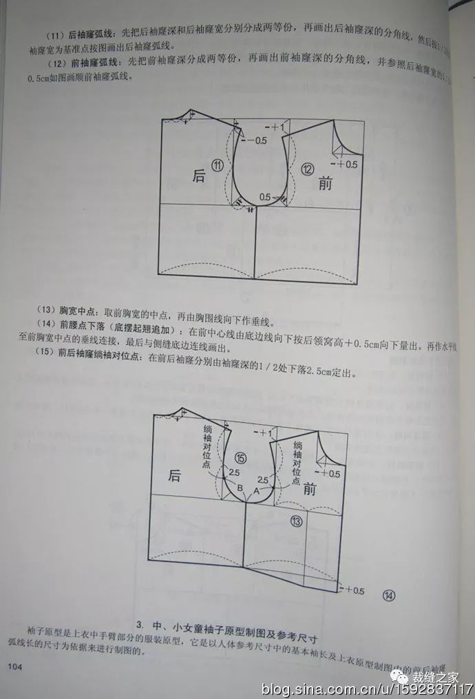 男童和女童羽绒服裁剪图分享-附童装原型制图