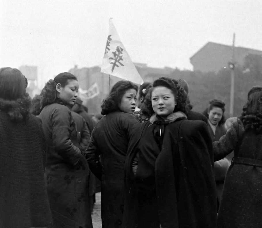 旧时光老照片1948年震惊全国的上海舞女游行