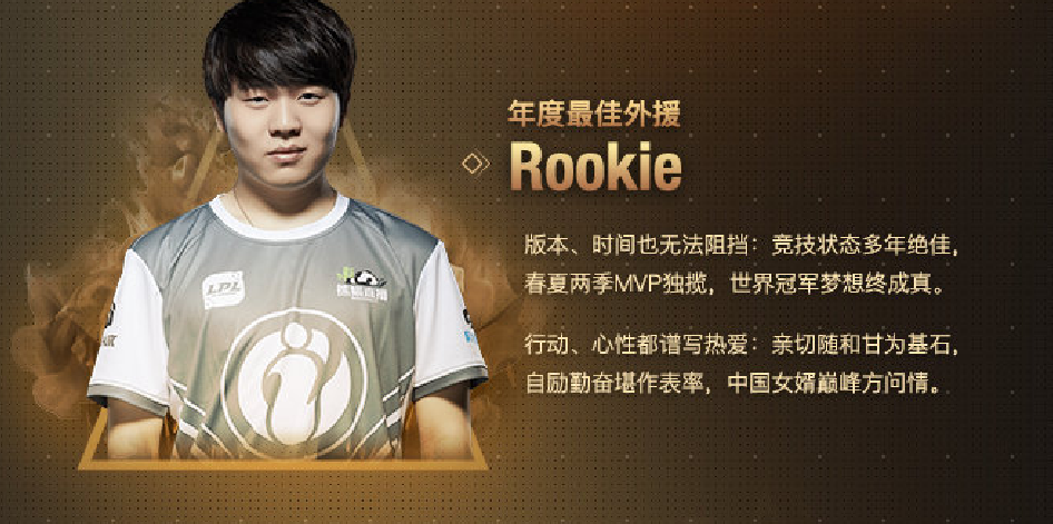 rookie(ig战队中单选手) 中文名;宋义进 国籍;韩国