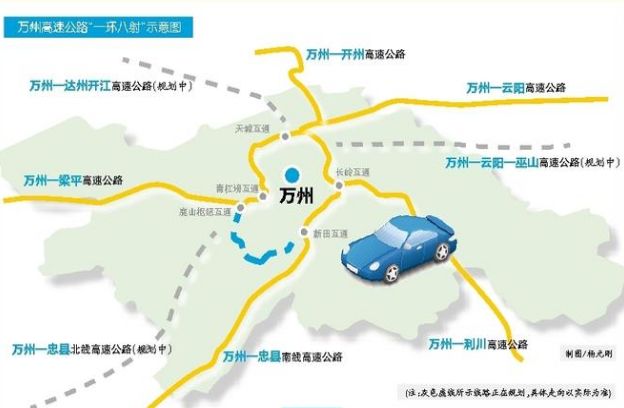 万州高速路"一环八射"布局发布! 有3条即将开建