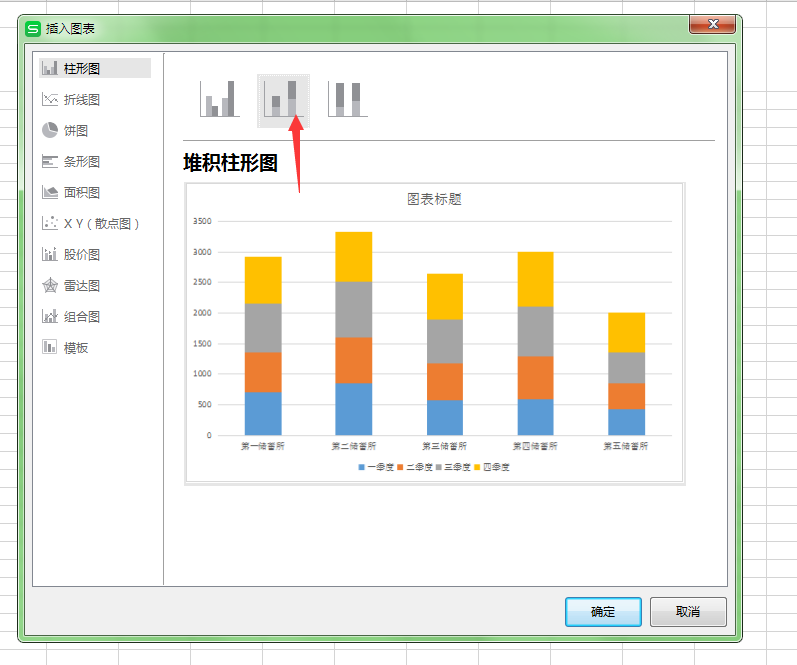 如何用excel制作堆积柱形图