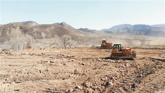 和顺县平松乡石南坪村土地增减挂钩项目施工现场