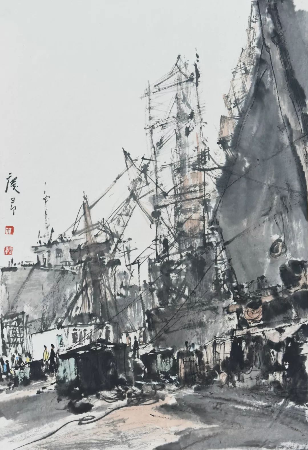 铿锵笔墨 | 井庆昂工业题材中国画作品精选