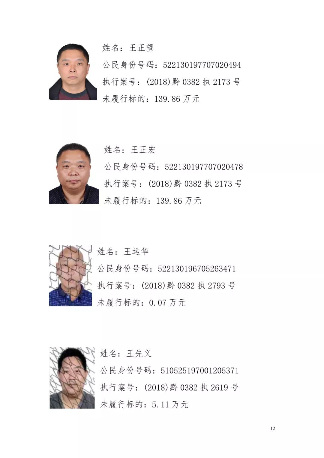 仁怀法院又曝光一批失信"黑名单"!