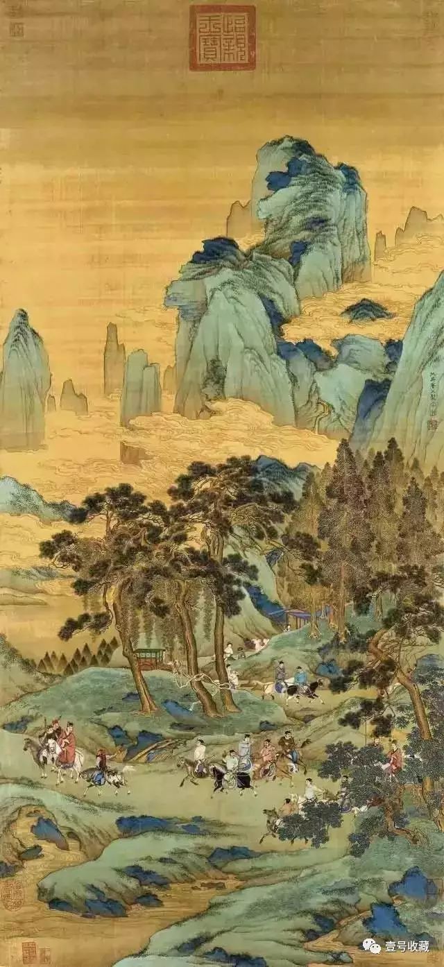 他虽然是职业画师,却将明初盛行的院体画技法与传统青绿山水技法相