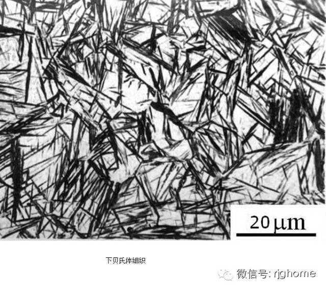 的组织形态 淬回火马氏体,残余奥氏体,颗粒分布碳化物,部分屈氏体形态