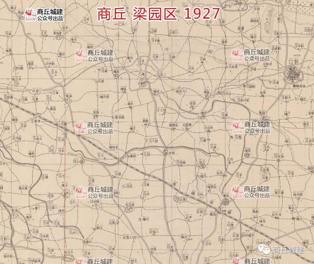 穿越时空 商丘市梁园区 各乡镇1966年卫星地图