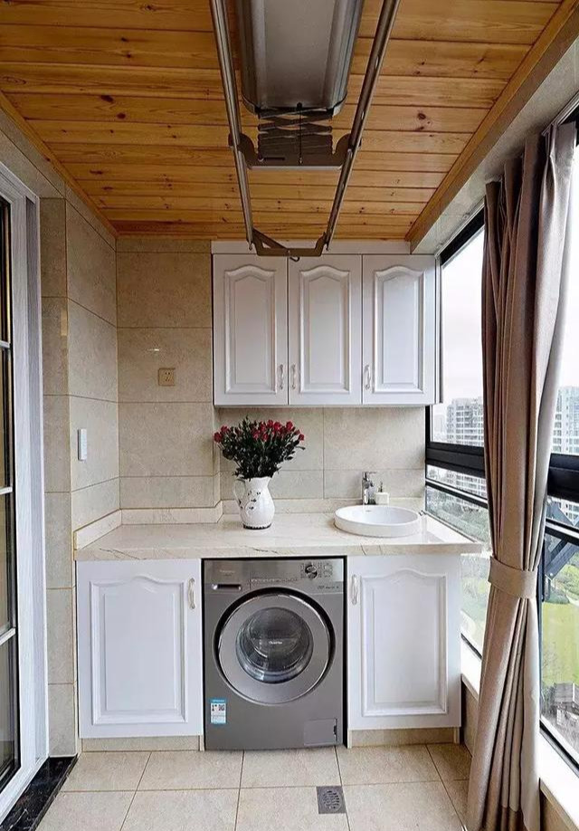 15款阳台洗衣机柜设计,每一款都美观实用各有特色,总有适合你家