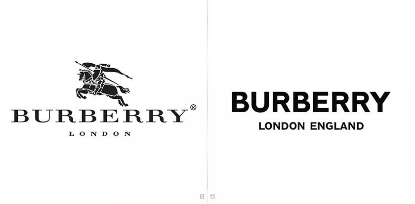 时尚 正文  巴宝莉burberry更换logo,新logo由原本的图形 文字改为纯