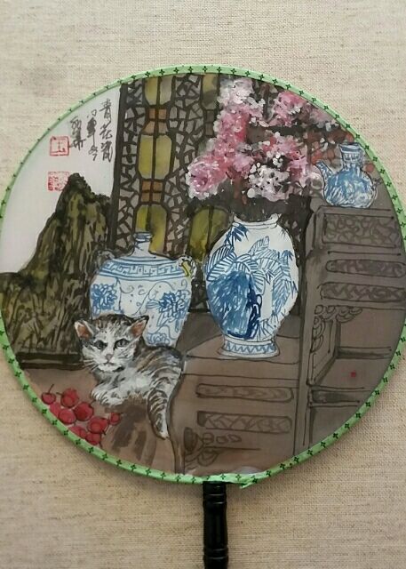 著名画家王照华国画青花瓷作品欣赏