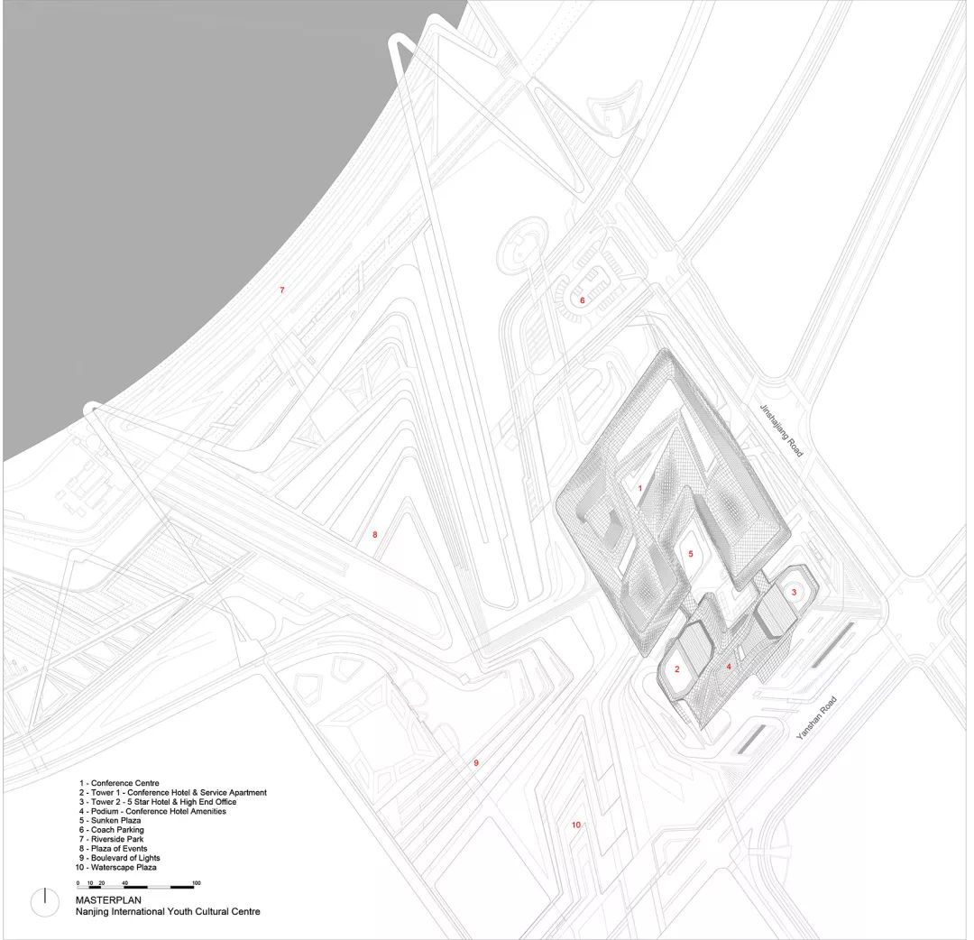 扎哈为南京打造的地标双塔 - 南京国际青年文化中心 / zaha hadid