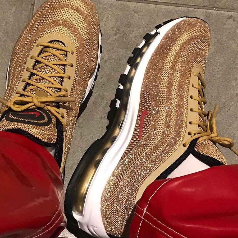 swarovskixnikeairmax97奢华版金子弹谍照