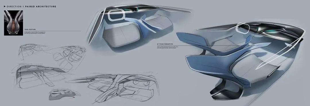 汽车内饰设计草图&效果图