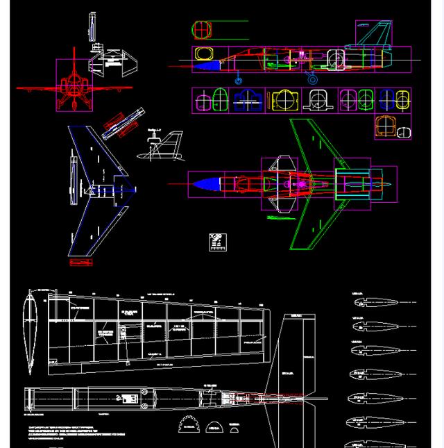 这种庞大的交通工具建造前,必然有飞机航模cad图纸,如果你想研究一下