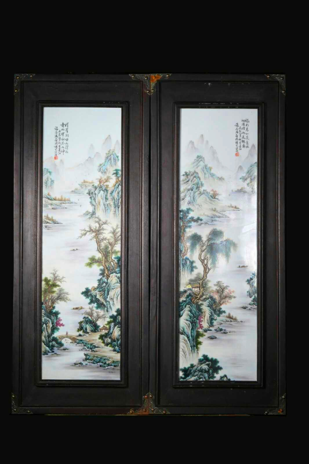 张志汤瓷板画真品落款图片