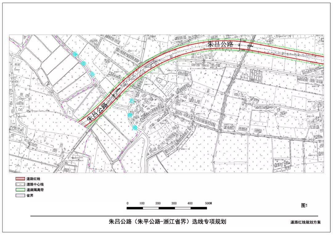 兴豪路(亭枫公路-浙江省界)规划范围本次规划范围为北至亭枫公路,南至