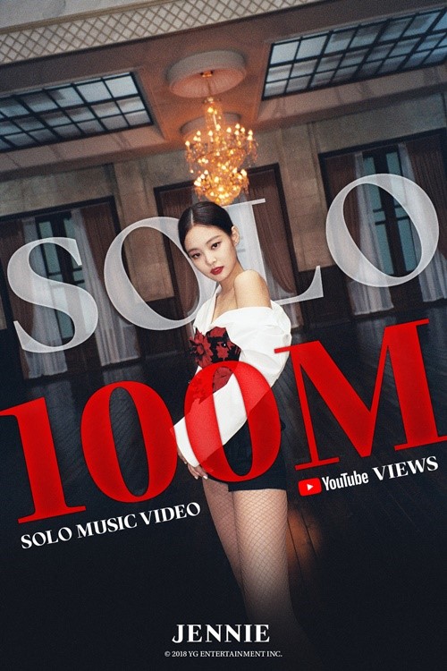 JENNIE《SOLO》MV Youtube点击数突破1亿_itunes