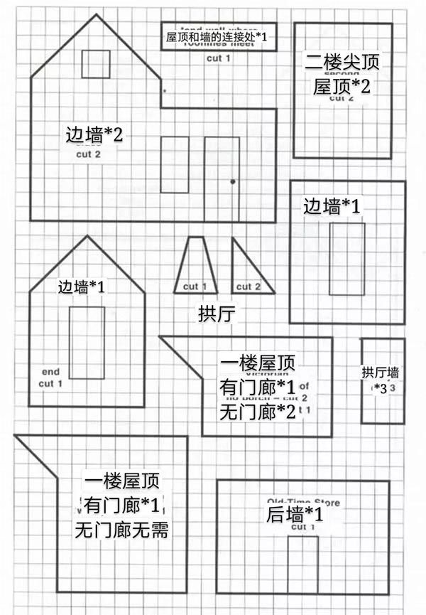 圣诞节必备!4种姜饼屋造型,店内装饰必看!_图纸