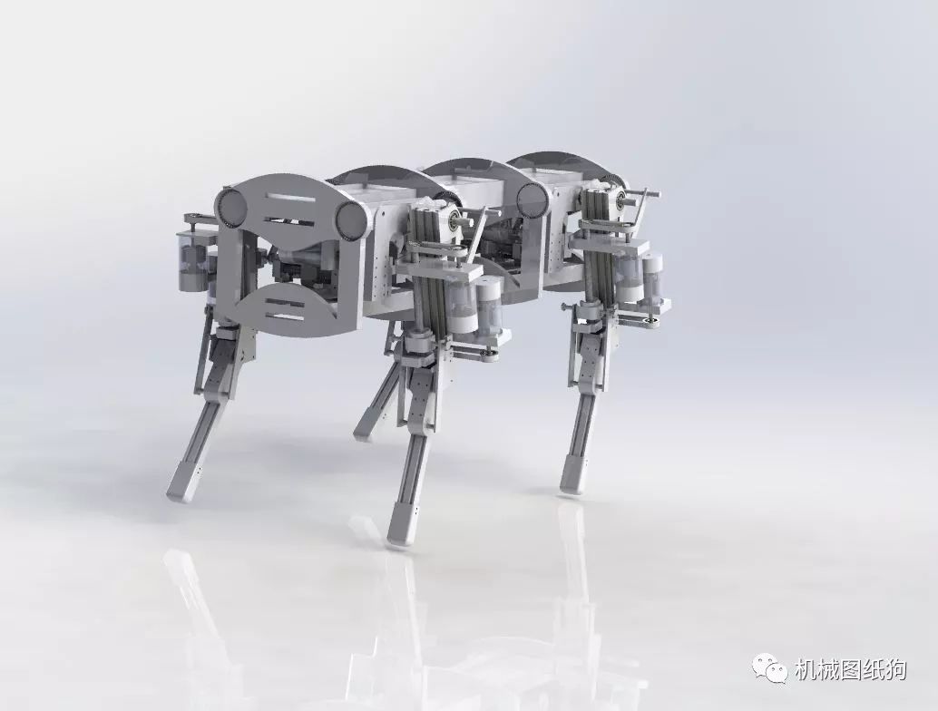 【机器人】仿波士顿动力机器人机械狗结构模型3d图纸