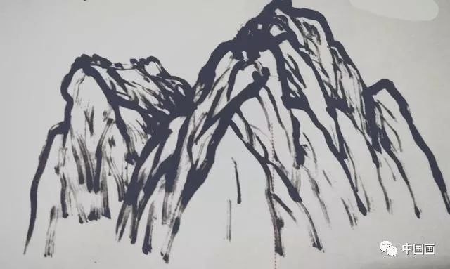 荷叶皴 山峰的画法,干货收藏