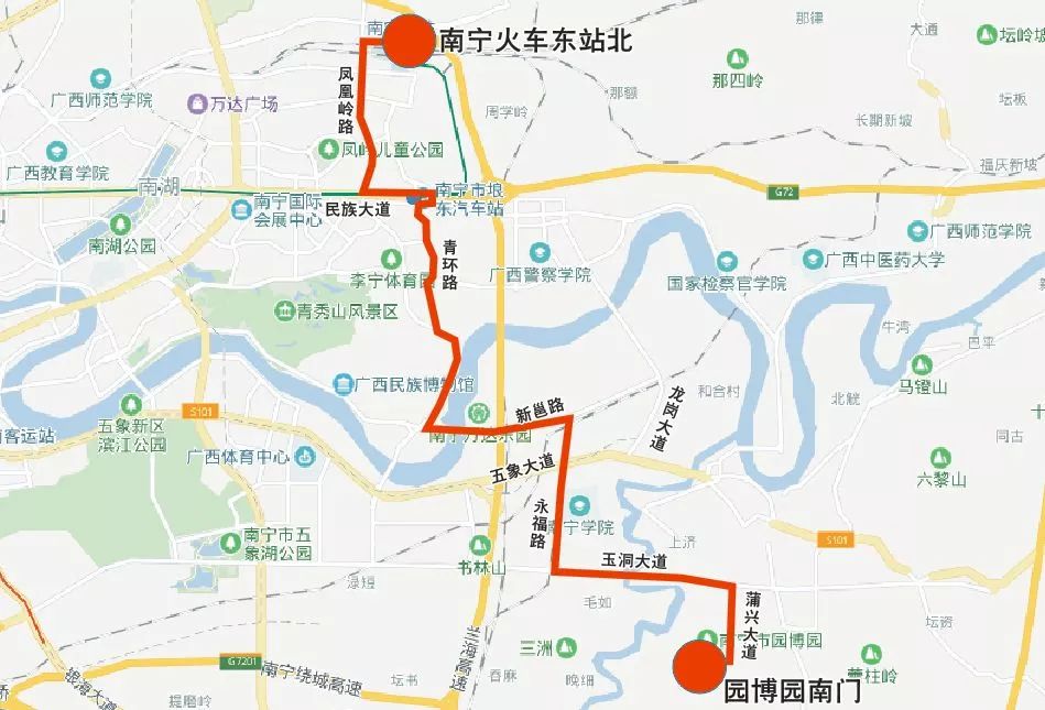 w11路,703路等3条公交线路并开通三条园博园专线服务南宁园博园