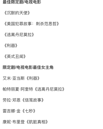 2019年金球獎完整提名名單公布，漫威黑豹提名最佳影片 娛樂 第20張