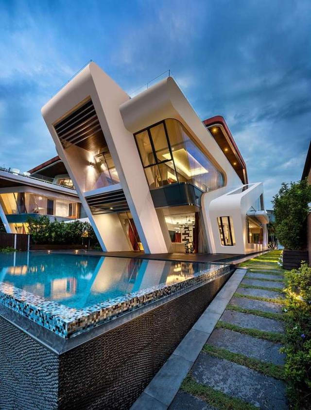 现代欧美家居来自新加坡的现代住宅别墅真是太奢侈了