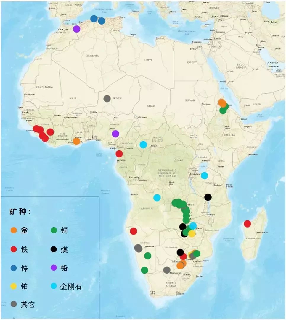 中国在非洲拿到的矿产资源