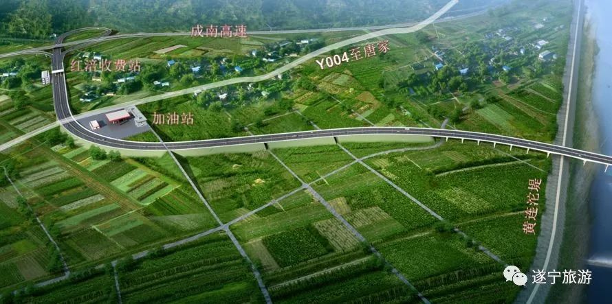 遂宁凤台,唐家片区百姓 期盼已久的黄连沱大桥及接线工程 大桥效果图
