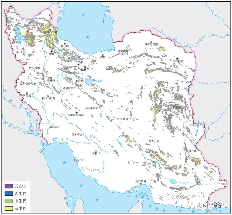 伊朗岩浆岩分布