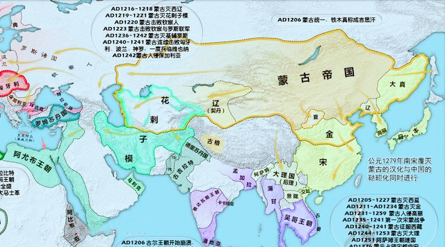 地图看世界为何是游牧民族建立古代领土最大的蒙古帝国