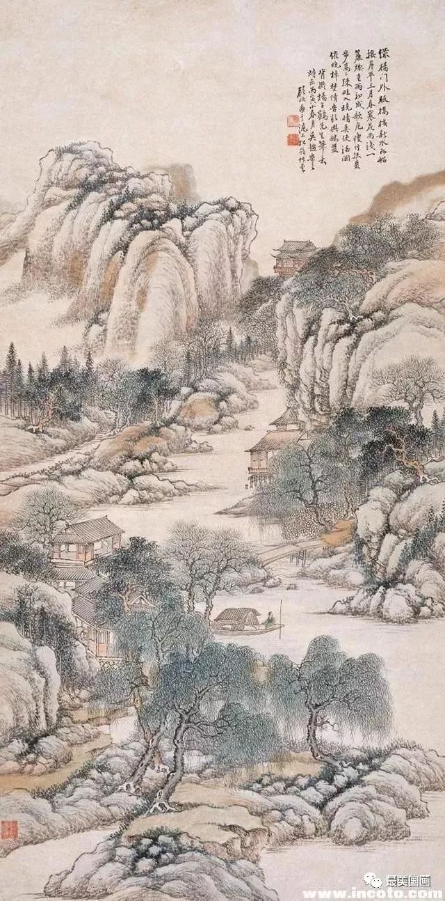 国画名家精品山水画100幅,看尽大千世界!