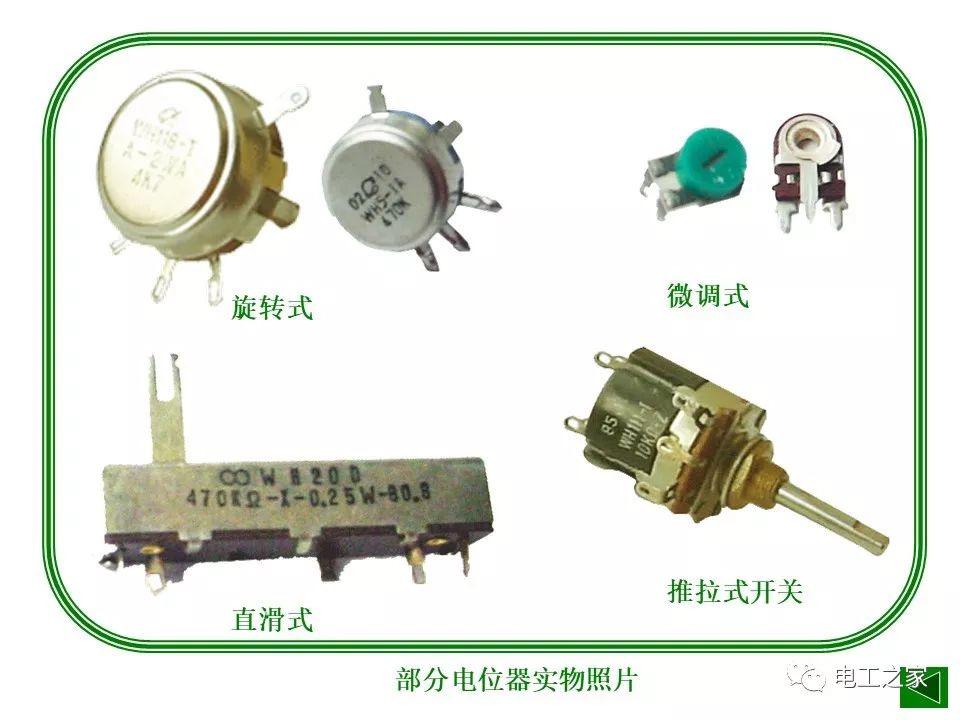 一只表笔接触电位器外壳,另一只表笔分别接触电位器的各引脚,测得阻值