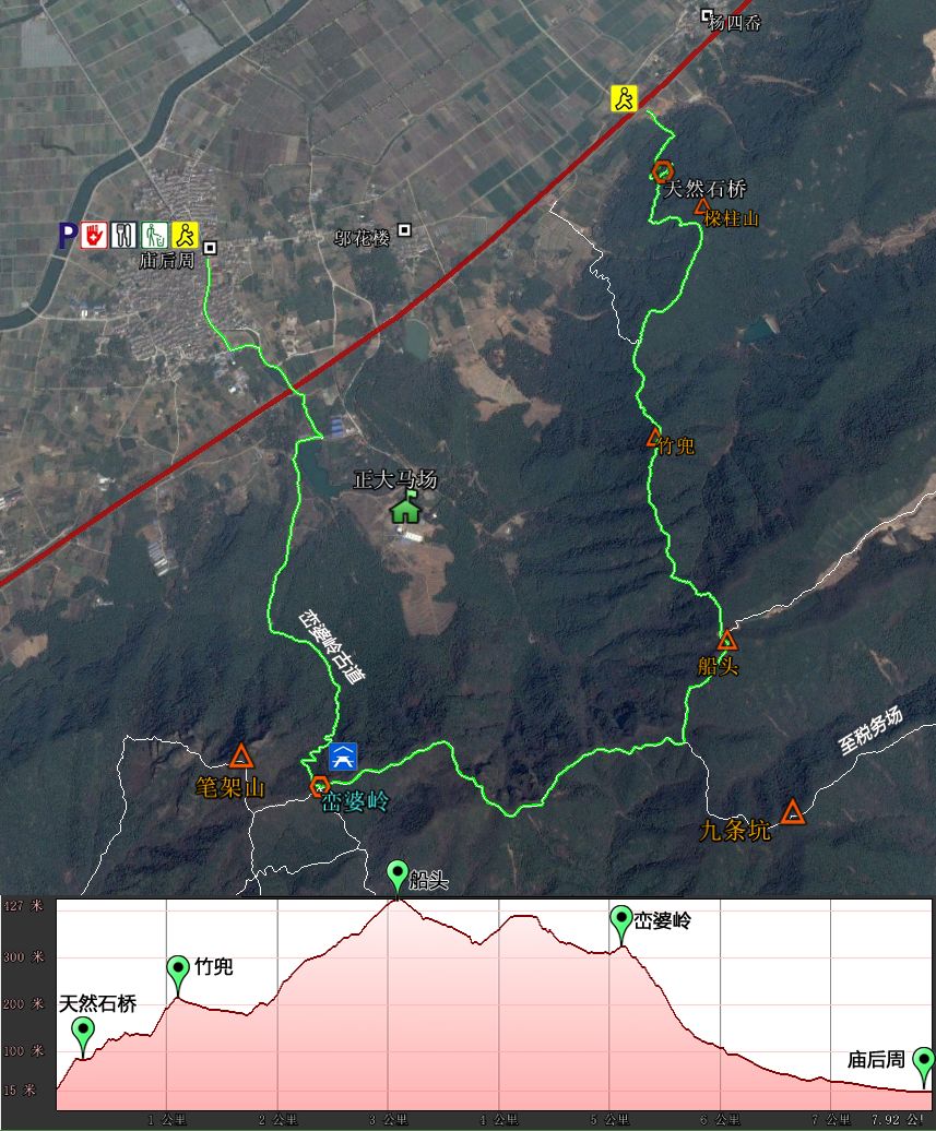 峦婆岭垭口位于庙后周村南,笔架山东麓,峦婆岭古道是古时西坞至莼湖鲞