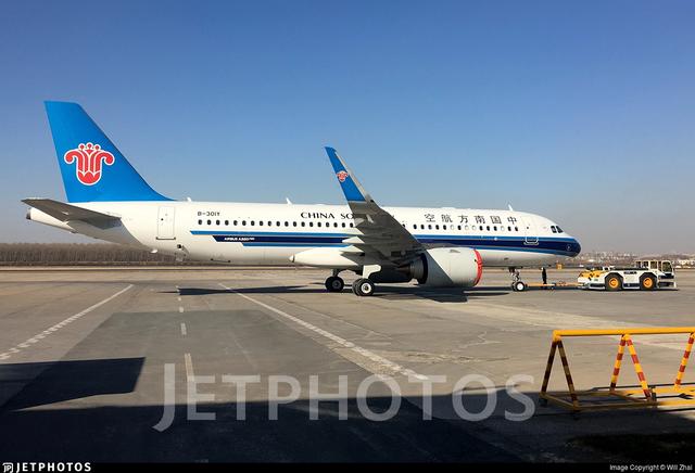 11月29日,南方航空 引进一架空客a320neo型客机