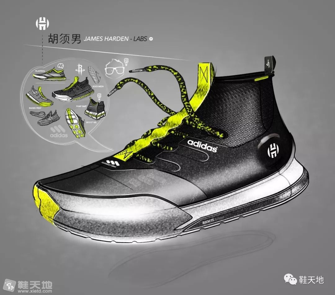 鞋设|adidas y-3 sketch概念设计图稿