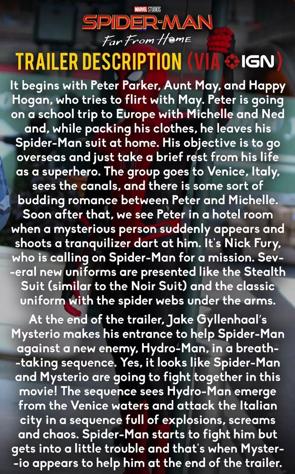 《蜘蛛人2：英雄遠征》預告爆出，他跟復聯4的關係是這樣的 娛樂 第1張