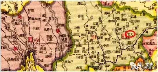 民国四川地图中的"大竹县"图片