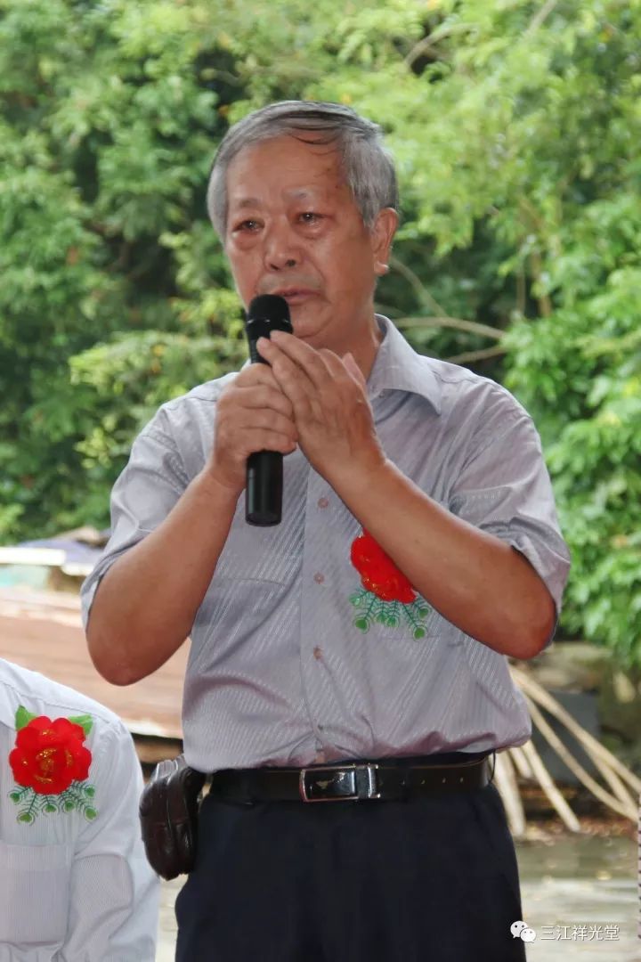 古井慈溪赵氏宗亲代表赵沃庭先生讲话三江赵建安郡王祠(祥光堂)赵氏