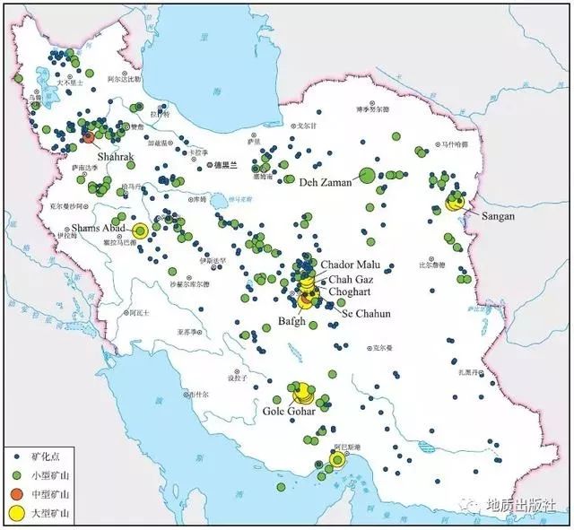 伊朗铁矿分布图
